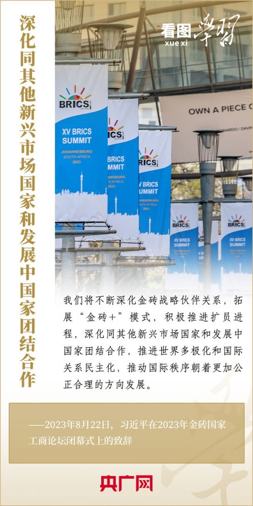 看圖學(xué)習(xí)·寄語(yǔ)金磚國(guó)家工商界 謀共同發(fā)展，促和平安全，涵文明互鑒